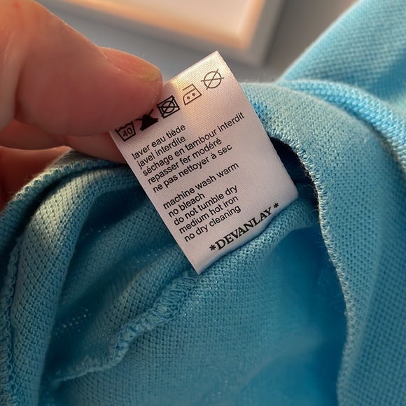 Mens Lacoste polo size 6 light teal blue - Picture 4 of 6